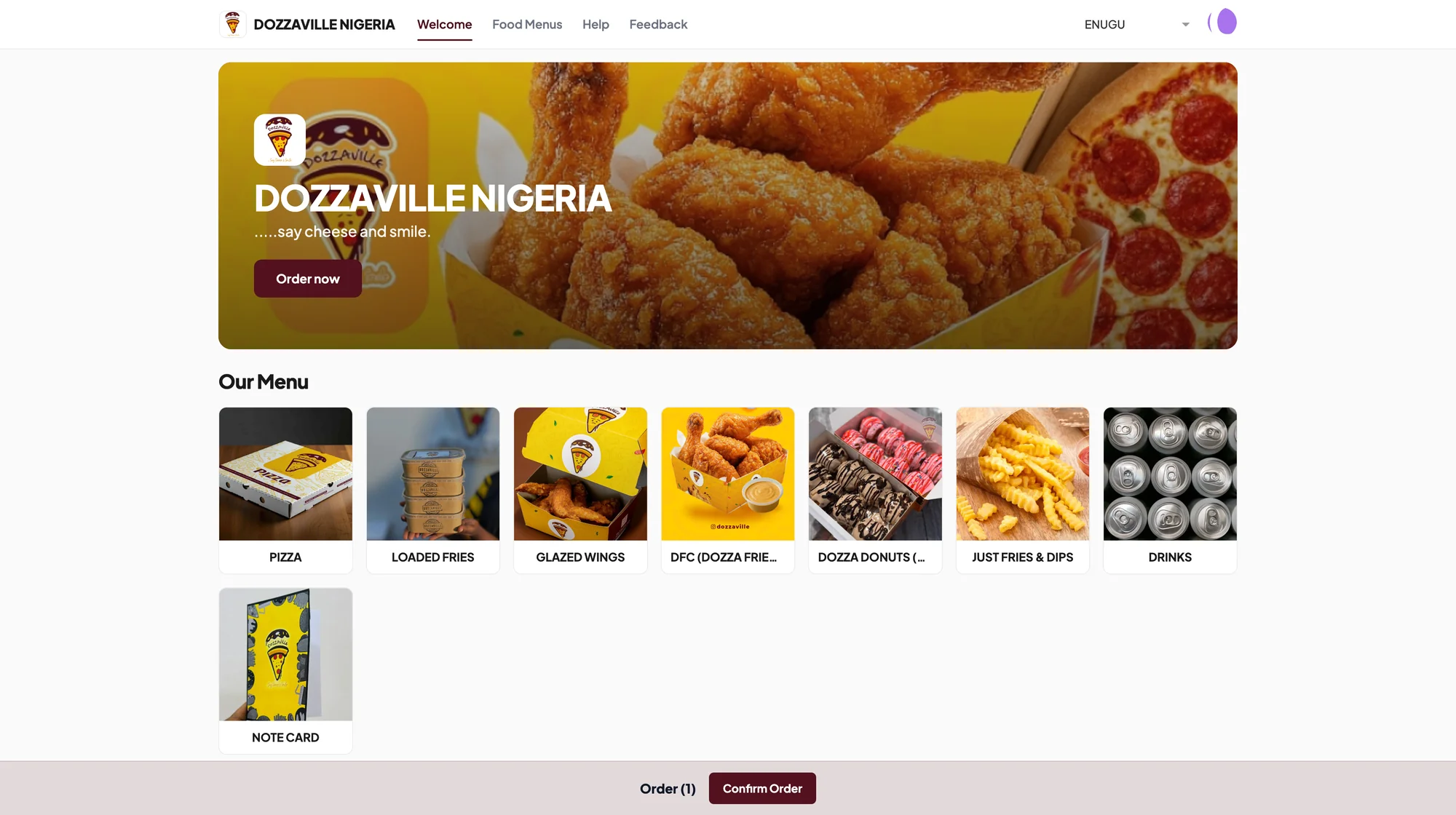 A DozzaVille storefront running on 390 HUB